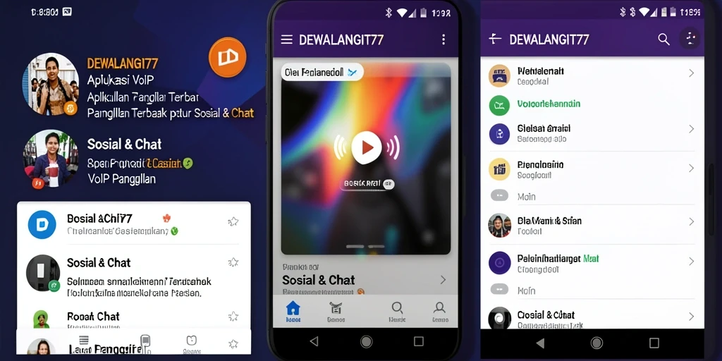 Antarmuka aplikasi DEWALANGIT77 untuk VoIP Panggilan.