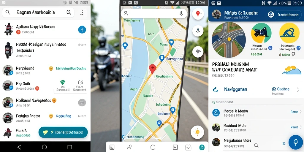 Tampilan antarmuka aplikasi P200M untuk Navigasi Motor.