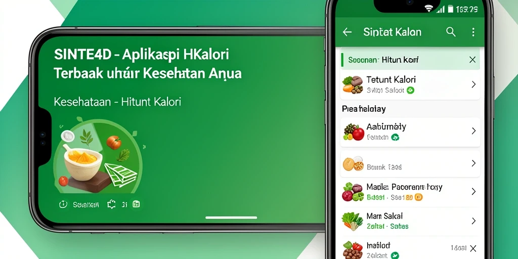 Antarmuka SINTE4D menunjukkan fitur hitung kalori dengan jelas dan menarik.